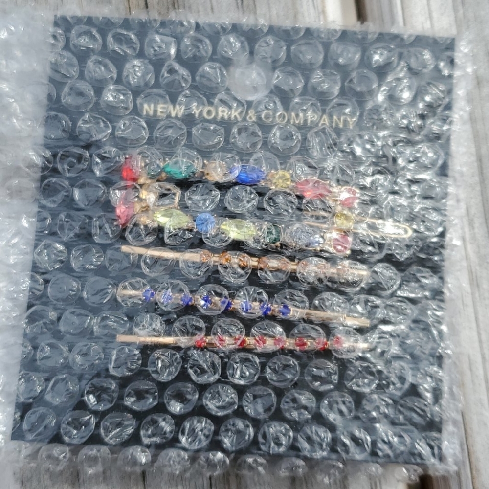 RELISTED Set of multi color gem hair pins - Picture 2 of 3